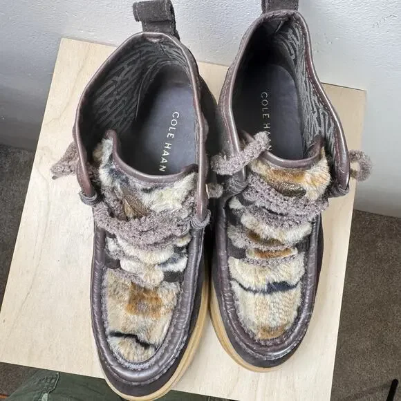 Cole Haan Womens Chaka Bootie All Day Summit Brown Lace Up Ankle Size 7.5 - Picture 7 of 8